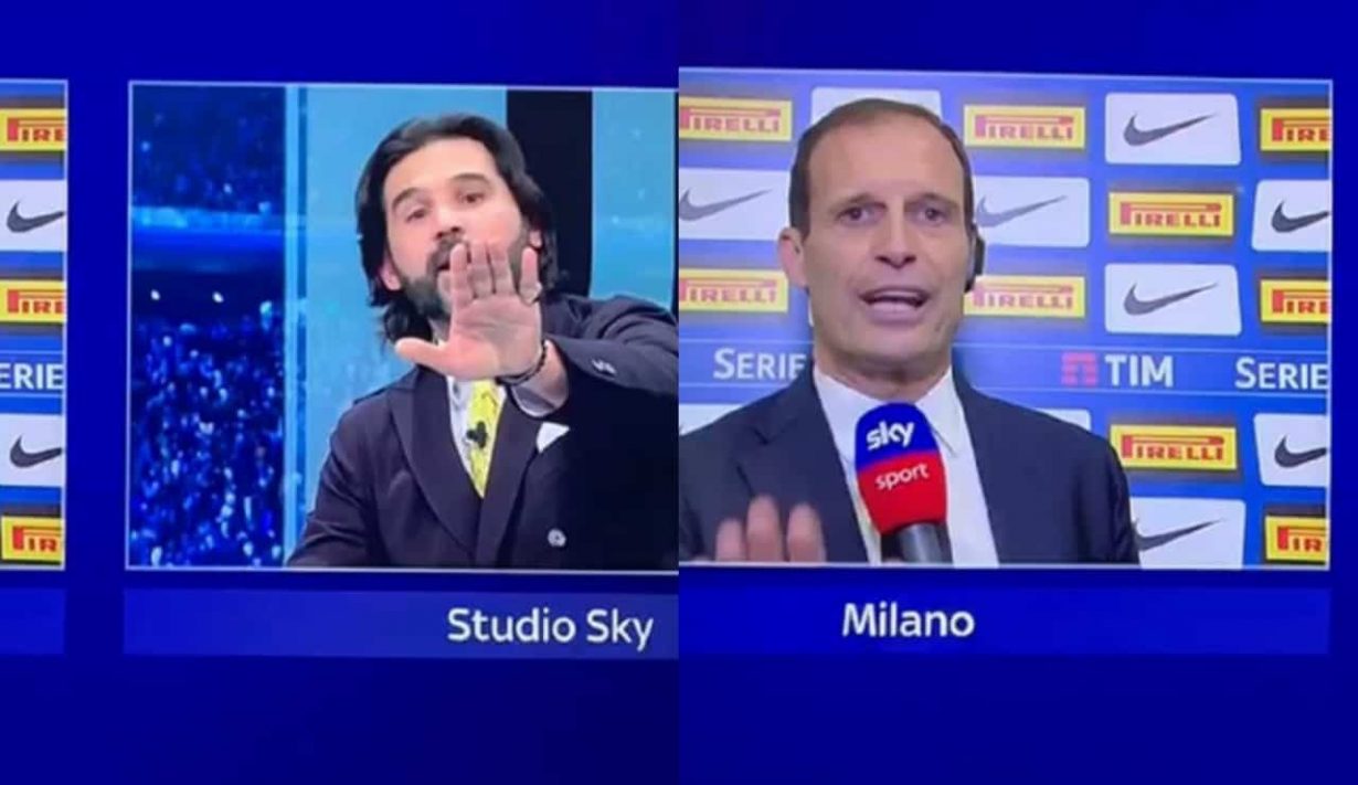 Lele Adani vs Max Allegri - Foto Sky - Jmania.it