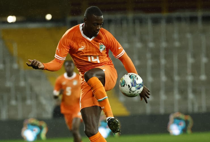 Nicolas Pepe in campo con la maglia della Costa D'Avorio - Foto ANSA - Jmania.it