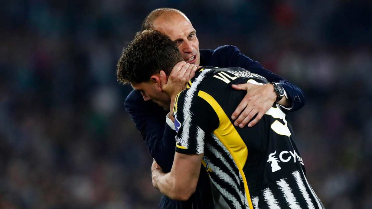 Allegri e Vlahovic