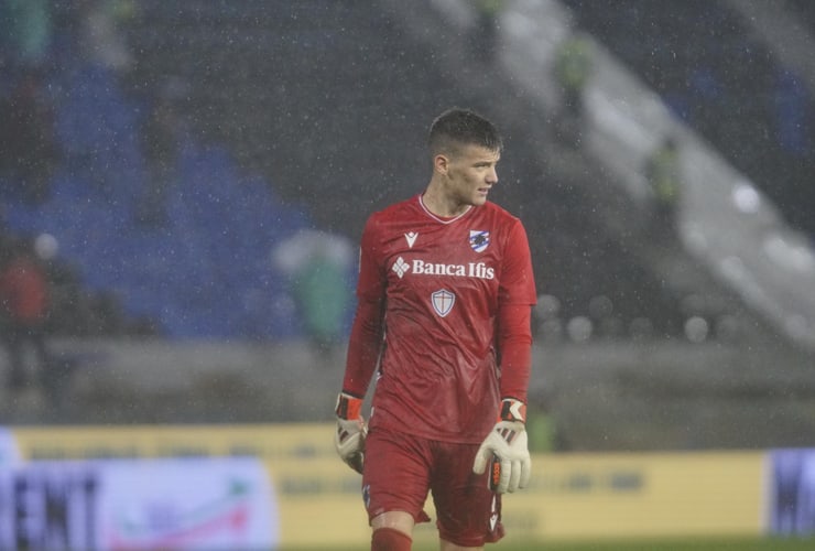 Filip Stankovic con la maglia della Sampdoria - Foto Lapresse - Jmania.it