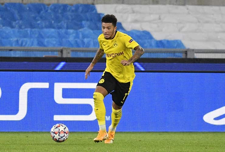 Sancho in campo con la maglia del Borussia Dortmund - Foto Lapresse - Jmania.it