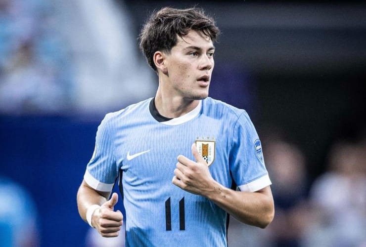 Facundo Pellistri con la maglia dell'Uruguay - Foto dal profilo Instagram del giocatore - Jmania.it