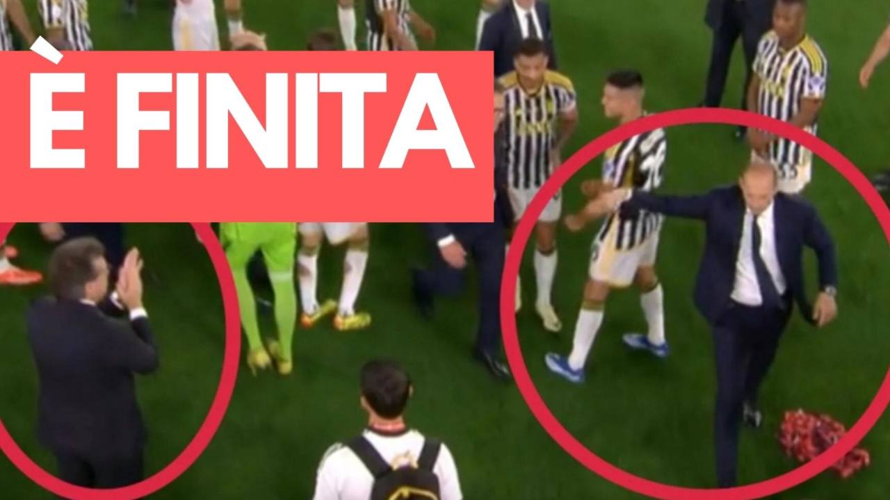 Max Allegri con la sua ex squadra bianconera in campo - fonte web - JMania.it