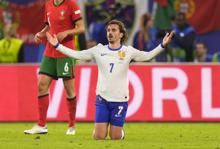 Antoine Griezmann con la Nazionale francese contro il Portogallo - foto LaPresse - JMania.it