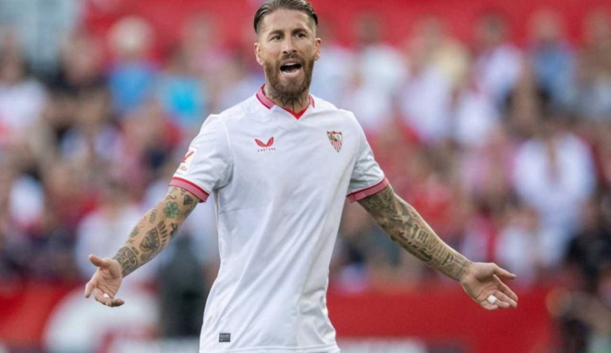 Sergio Ramos in campo durante un match di Liga - foto LaPresse - JMania.it