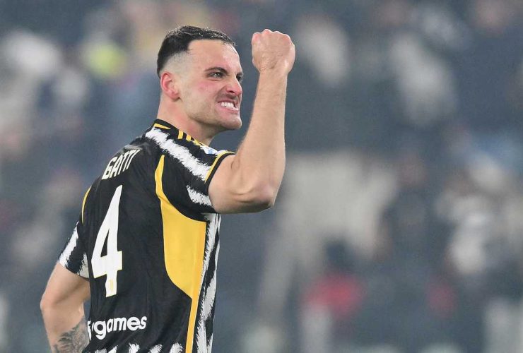 Federico Gatti esulta dopo aver segnato un gol in campionato con la maglia della Juve – foto ANSA – JMania.it