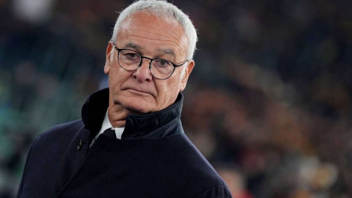 L'allenatore della Roma Claudio Ranieri