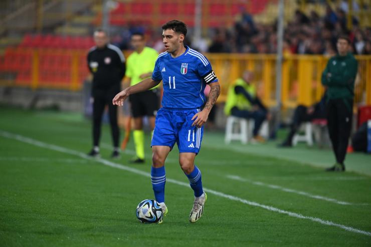 Luis Hasa in campo con la maglia dell'Italia U20 - Foto Lapresse - Jmania