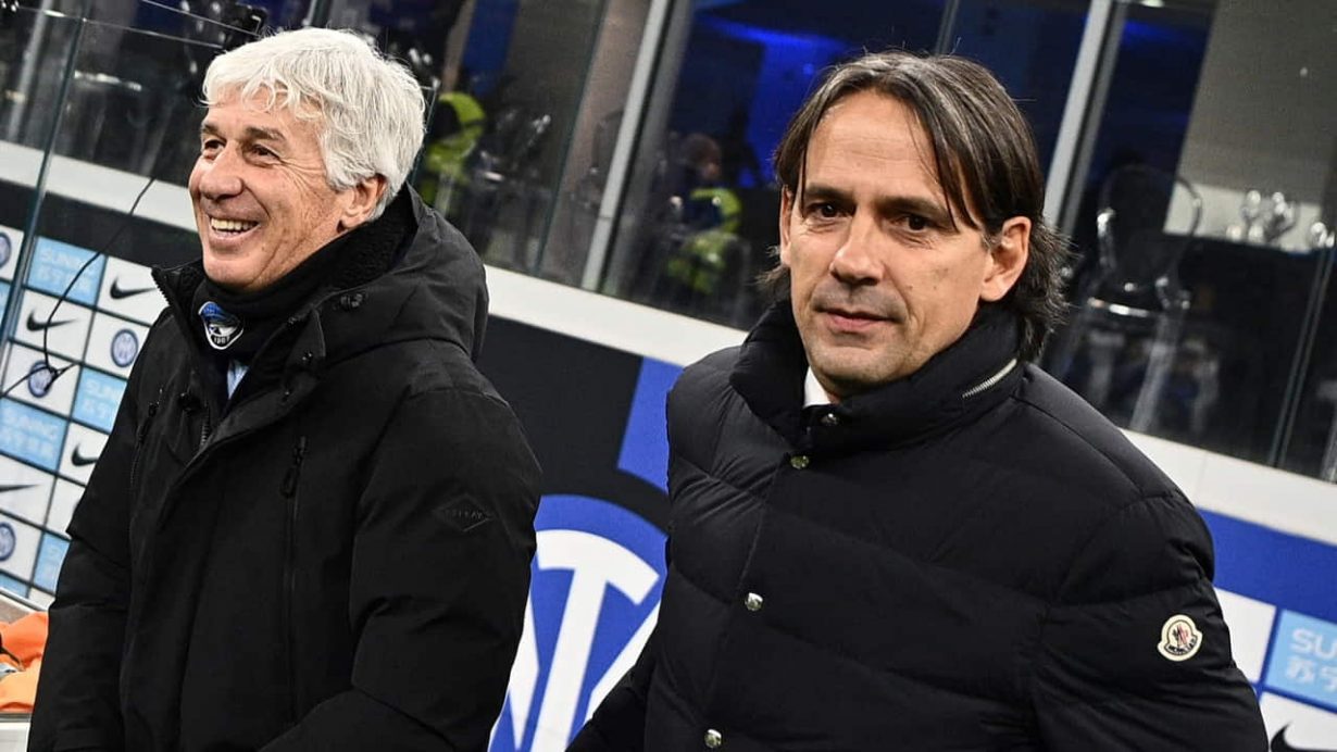 Gian Piero Gasperini e Simone Inzaghi - Foto Lapresse - Jmania